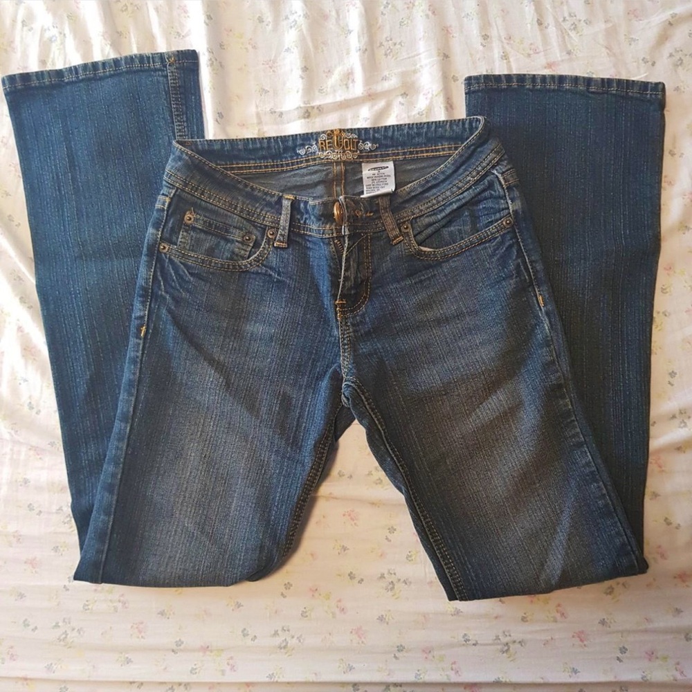 🦋 Low Rise Flare Jeans y2k Embroidery Style